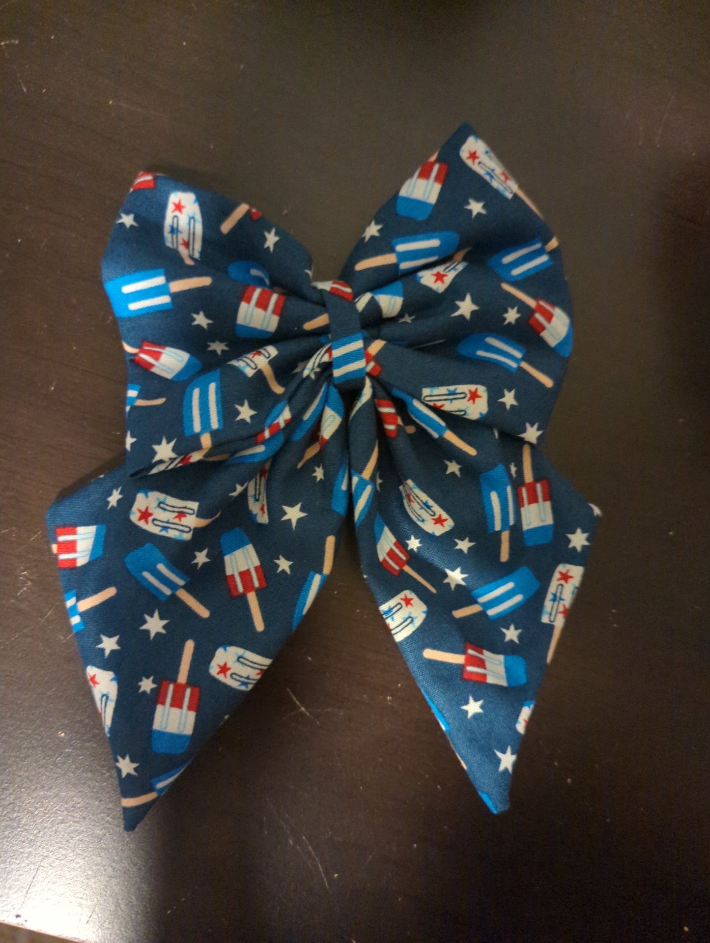 Blue Popsicle bow-medium