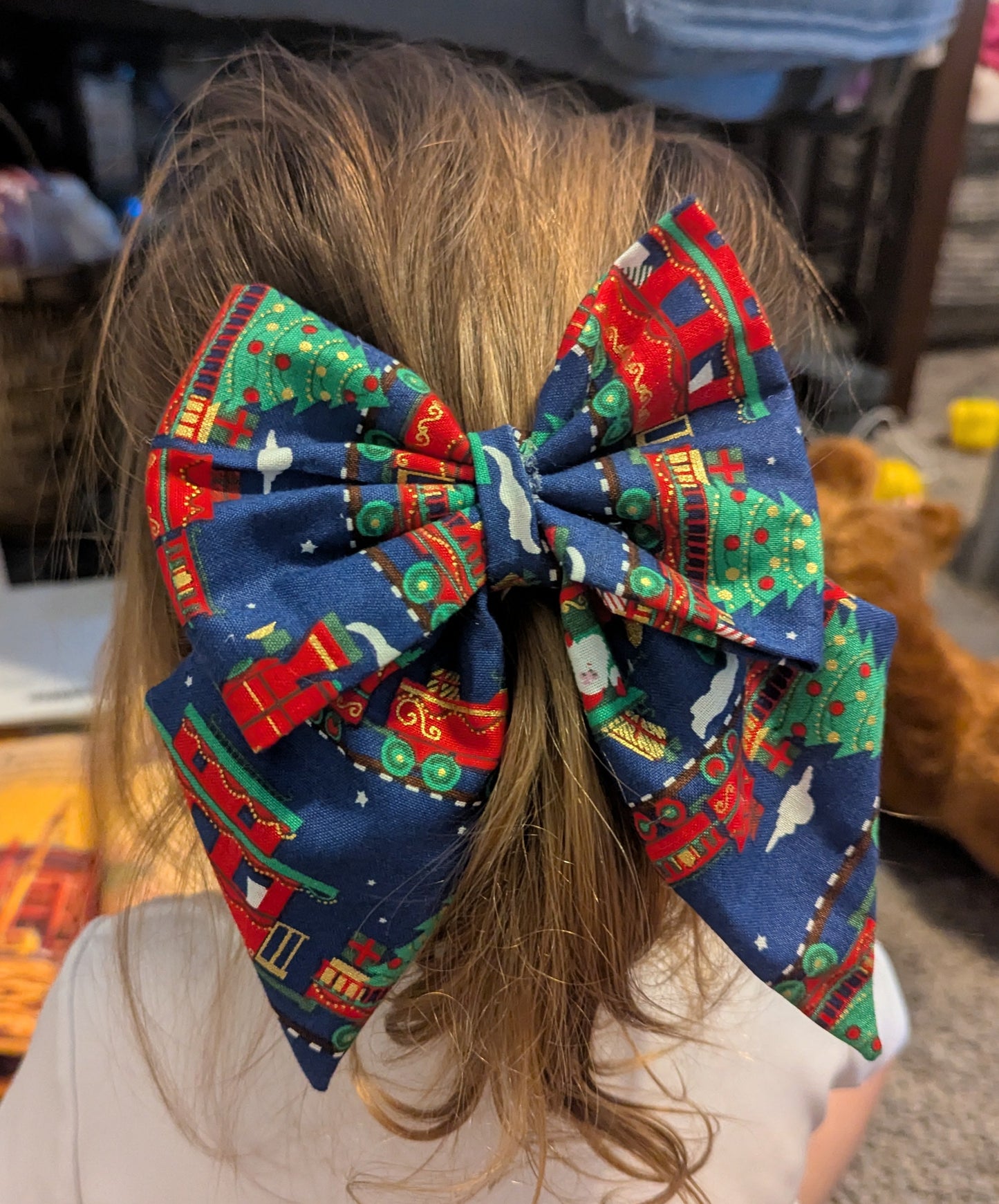 Santa Train Bow-medium