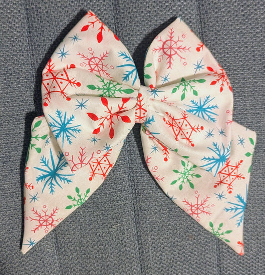 Candy Snowflake Bow-Large