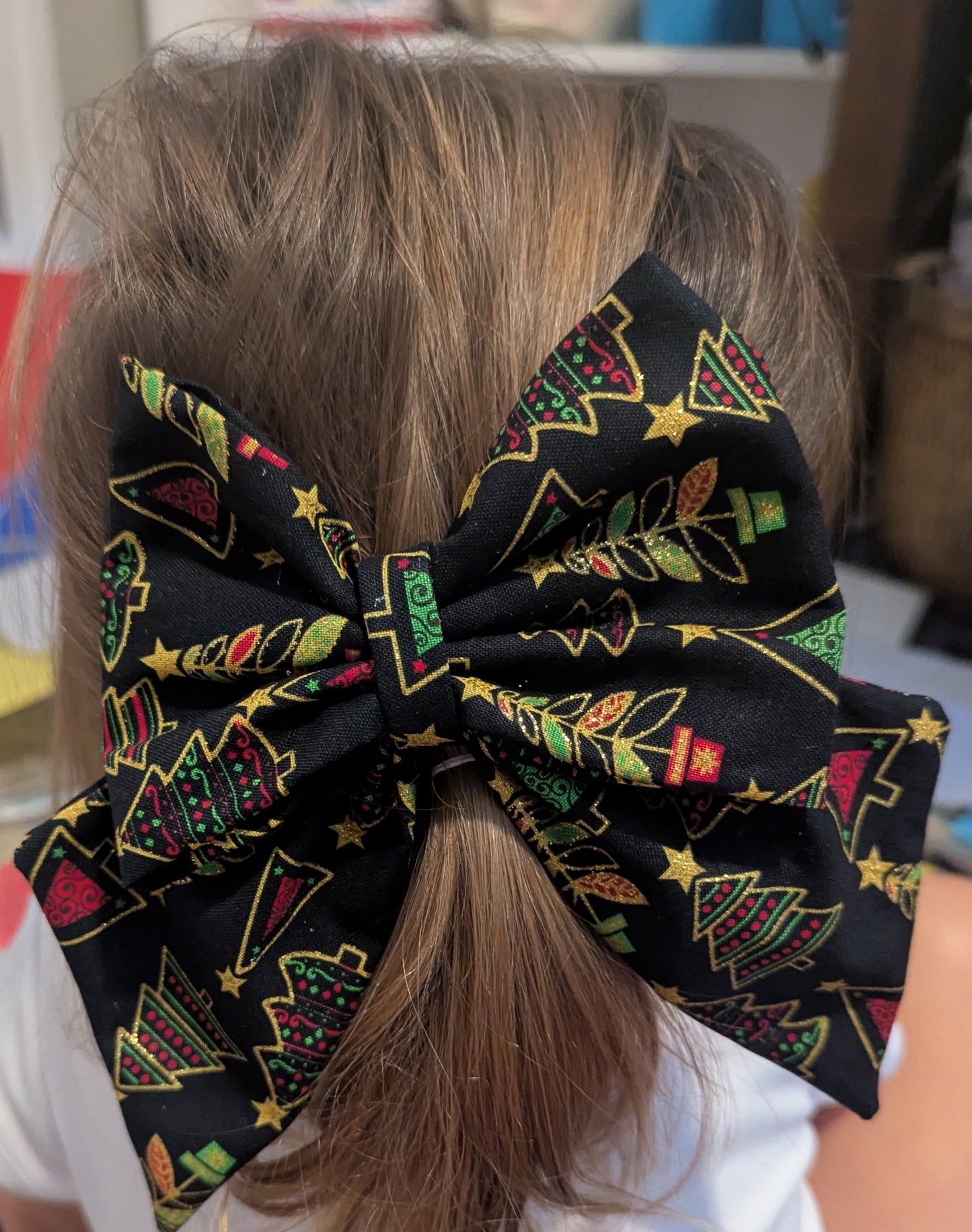 Midnight Christmas Bow- medium