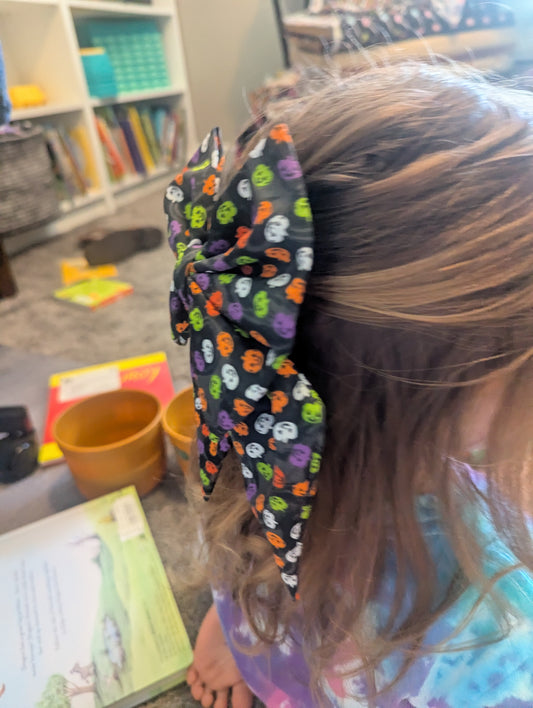 Jack-o'-lantern Night Bow-Large