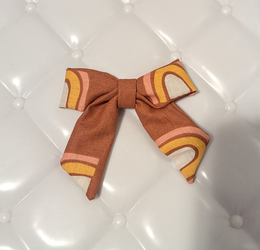 Warm Rainbow bow -small