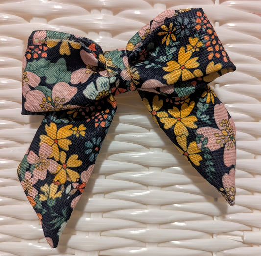 Fall Flowers Bow-small