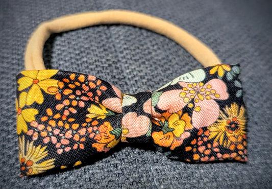 Fall Flowers Bow -mini
